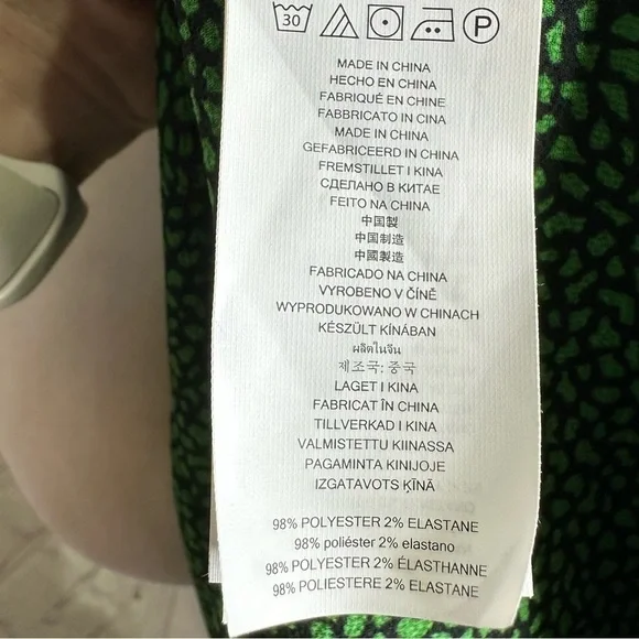 Michael Kors green and black design blouse - Picture 9 of 10